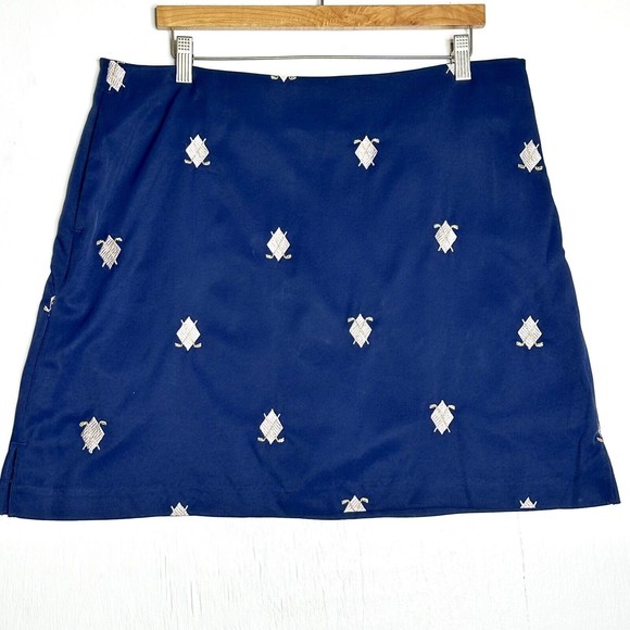 Coral Bay Golf Womens Skort Size 14 Embroidered Golf Clubs Navy Stretch Active - Picture 1 of 10